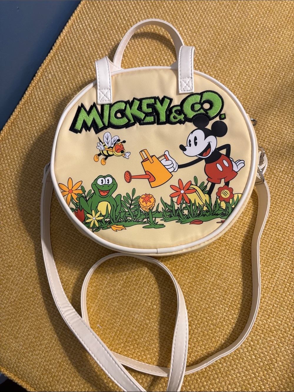 Disney Cream Round Mickey & Co.  Crossbody Bag